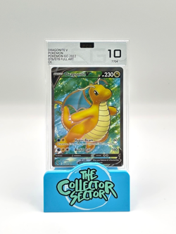 2022 DRAGONITE V POKEMON GO 076/078 FULL ART Pokemon Card PCG 9 (like PSA) - Image 1