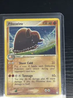 Pokemon TCG Piloswine 13/109 Team Rocket Returns Reverse Holo 2004 LP - Image 1