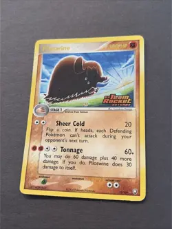 Pokemon TCG Piloswine 13/109 EX Team Rocket Returns Reverse Holo Stamped Rare LP - Image 2