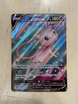 Pokemon TCG Mew V Full Art Holo Ultra Rare Card 250/264 Fusion Strike NM - Image 1