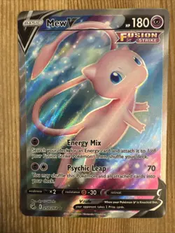 Mew V - 250/264 - Full Art Rare Fusion Strike - Pokemon Card - NM - Image 1
