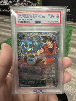 Dragon Ball Super Card Game Son Goku Peace Resolutions Gem Mint PSA 10 - Image 1