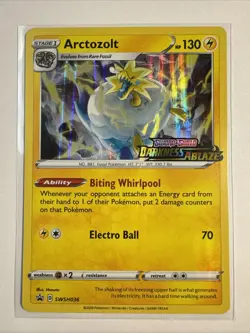 Pokemon TCG Arctozolt SWSH036 Stamped Sword & Shield Promo - Image 1