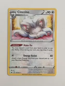 Pokemon TCG Sword & Shield Base Set Cinccino 147/202 - Image 1