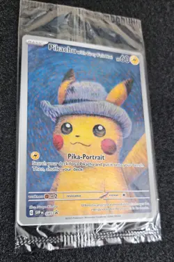 SEALED Pokemon x Van Gogh: Pikachu with Grey Felt Hat SVP EN 085 Promo Card - Image 4