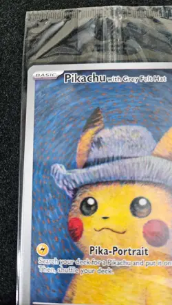 SEALED Pokemon x Van Gogh: Pikachu with Grey Felt Hat SVP EN 085 Promo Card - Image 5