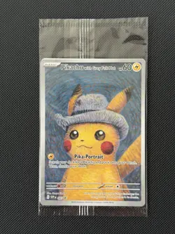 Pikachu with Grey Felt Hat Pokemon Van Gogh SVP EN-SV 085 Sealed Promo Card - Image 1