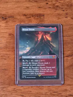 MTG Mount Doom *BORDERLESS FOIL* The Lord of the Rings 343 -LP- CEDH - Modern - Image 1
