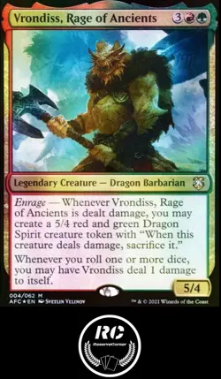 Vrondiss, Rage Of Ancients FOIL MTG NM AFC Mythic Dragon Fast Tracked Shipping - Image 1