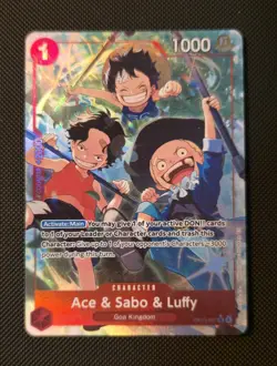 Ace & Sabo & Luffy - OP13-007 - Alt Art - English - One Piece TCG - Image 1