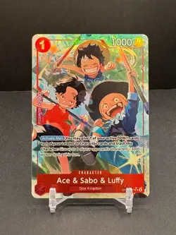 Ace & Sabo & Luffy Alt Art Super Rare - Carrying On His Will #OP13-007 SR - Image 1
