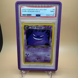 2002 Pokemon Neo Destiny Dark Gengar 6/105 Unlimited Holo Rare PSA 9 MINT - Image 1