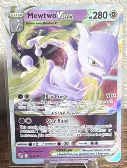 Pokemon TCG Mewtwo VSTAR Holo Ultra Rare Card Pokemon Go 031/078 - Image 1