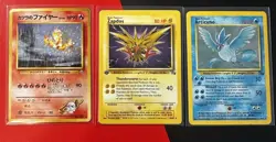 Pokemon Card Lot Of Three Legendary Birds Vintage - Image 1