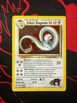 Erika's Dragonair Holo Rare Gym Heroes Card 4/132 MP Pokemon TCG - Image 1