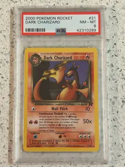 2000 Pokemon Rocket Dark Charizard PSA 8 - Image 1