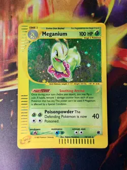 Meganium 18/165 HP-DMG Holo Rare Expedition Base Set 2002 Pokemon TCG - Image 1