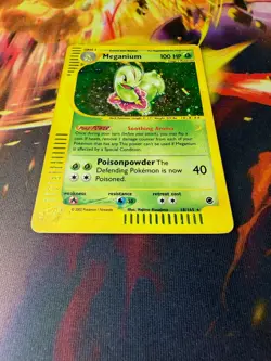 Meganium 18/165 HP-DMG Holo Rare Expedition Base Set 2002 Pokemon TCG - Image 2