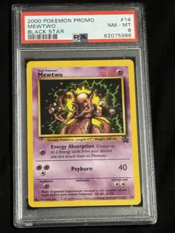 2000 Pokemon Promo #14 Mewtwo Pokemon League PSA 8 - Image 1