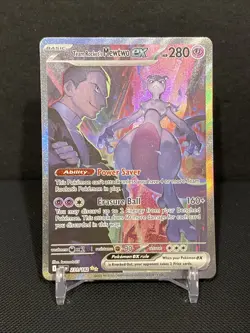 Team Rocket's Mewtwo ex 231/182 SIR - Pokemon Destined Rivals Scarlet Violet - Image 1