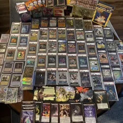 Huge Collection Of Pokemon 50 Graded Cards, Magic, One Piece, Yugioh, Digimon, - Image 1