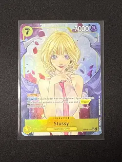 ONE PIECE CARD GAME TCG STUSSY alt art SR Carrying On His Will OP13-110 NM - Image 1
