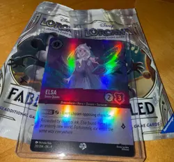 Disney Lorcana Fabled ELSA Snow Queen Epic Foil #210/204 in top loader sleeve - Image 5