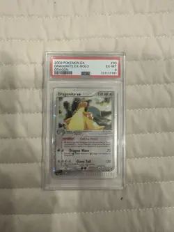 Pokemon TCG Dragonite EX 90/97 Ultra Rare Holo Card PSA 6 - Image 1