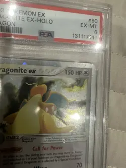 Pokemon TCG Dragonite EX 90/97 Ultra Rare Holo Card PSA 6 - Image 5
