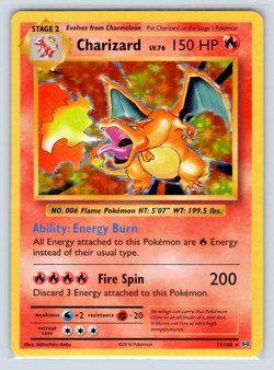 Charizard #11/108 - XY Evolutions - Holo - LP Lightly Played Pokemon - Image 1