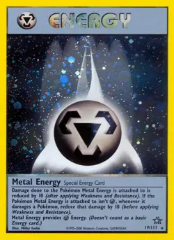 Metal Energy - 19/111 - Pokemon Neo Genesis Unlimited Holo Rare Card WOTC NM - Image 1