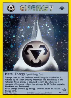 Metal Energy - 19/111 - Pokemon Neo Genesis 1st Edition Holo Rare Card WOTC NM - Image 1