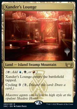 MTG Xander's Lounge (260p/160) Streets of New Capenna Promos NM - Image 1