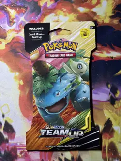 Pokemon TCG Sun & Moon Team Up Sleeved Booster Pack Venusaur & Celebi - Image 1