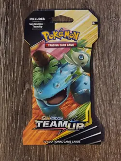 Pokemon Sun & Moon Team Up Sleeved Booster Pack Factory Sealed Venusaur & Celebi - Image 1