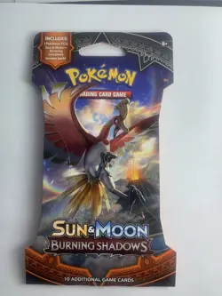 New Sealed Pokemon TCG Burning Shadows Booster Pack Sun and Moon Sleeved - Image 1