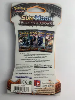 New Sealed Pokemon TCG Burning Shadows Booster Pack Sun and Moon Sleeved - Image 2