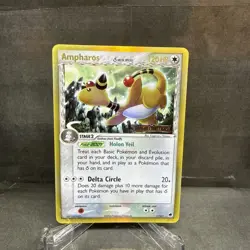Pokemon TCG Ampharos Holo Card 1/101 EX Dragon Frontiers Delta Species - Image 1