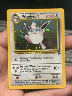 Pokemon TCG WOTC Base Set 2 Wigglytuff 19/130 Holo Rare 2000 Swirl- NM - Image 1