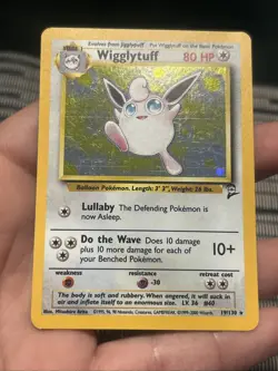 Pokemon TCG WOTC Base Set 2 Wigglytuff 19/130 Holo Rare 2000 Swirl- NM - Image 2