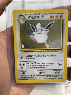 Pokemon Card Wigglytuff Base Set 2 19/130 Holo Rare Pokemon Vintage WOTC TCG LP - Image 1