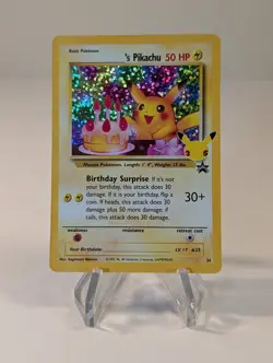 Pokemon Pikachu TCG Celebrations Birthday Promo Holo Card #24 - Image 2