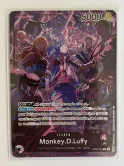 One Piece TCG Monkey.D.Luffy OP09-061 Leader 2nd Anniversary Edition Alt English - Image 1
