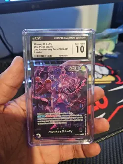 One Piece TCG Monkey.D.Luffy Leader English Edition OP09-061 2nd Anniversary - Image 1