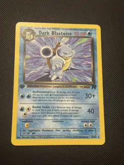 Pokemon Dark Blastoise TCG Card 20/82 1st Edition - Image 1