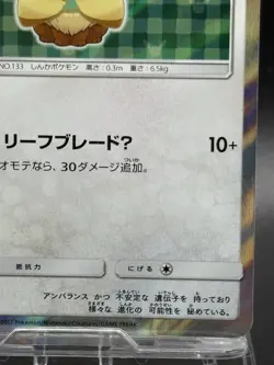 Poncho Wearing Eevee Leafeon 142/SM-P Japanese NINTENDO F/S EX Pokemon Card 5 - Image 5