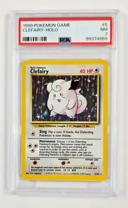 1999 Pokemon Game Clefairy - Holo - PSA 7 - #5 Pokemon Trading Card - Image 1