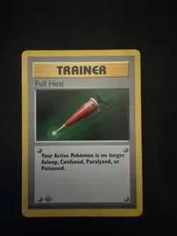Pokemon TCG Full Heal Base Set 82/102 Regular 1st Edition Uncommon LP - Image 1