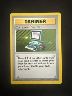 Pokemon TCG Base Set (Shadowless) #71/102 Computer Search (Research) LP - Image 1