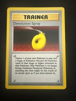 Pokemon Card - Devolution Spray Base Set (Shadowless) 72/102 Rare LP - Image 1